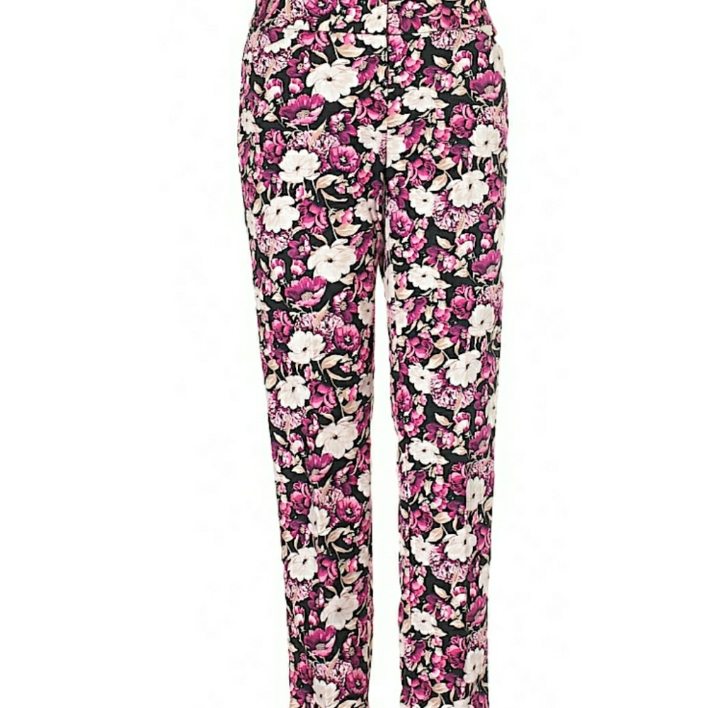 White House Black Market Floral Slim Ankle 00Long